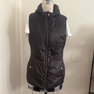 Women's Black Hooded Vest